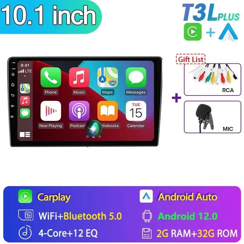 Android 12 Universal Car Radio for Nissan Kia Honda Toyota VW Multimedia Video Player - Loja Manuel Coelho