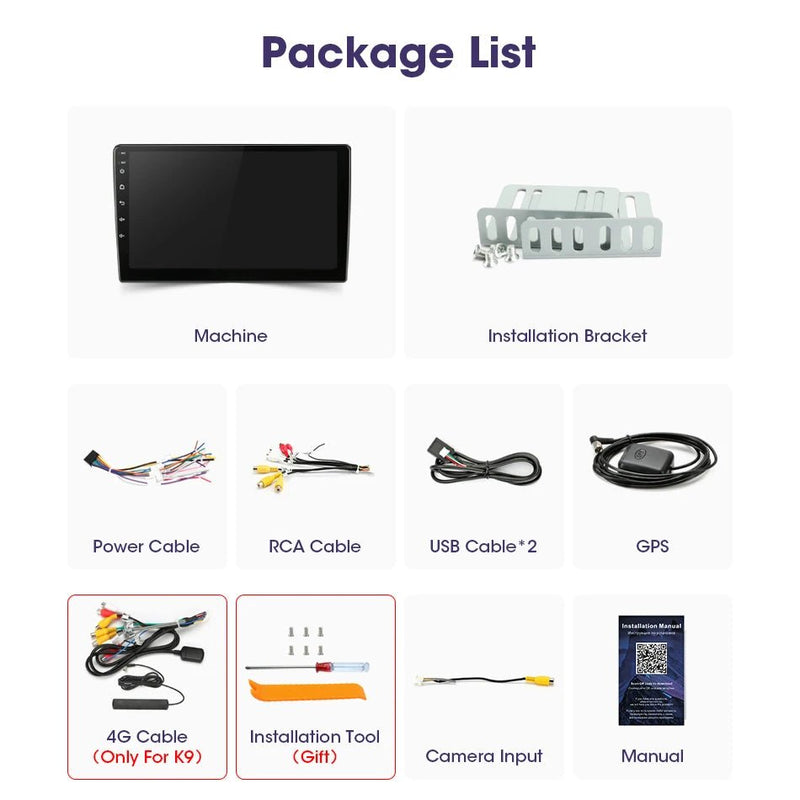 Android 12 Universal Car Radio for Nissan Kia Honda Toyota VW Multimedia Video Player - Loja Manuel Coelho