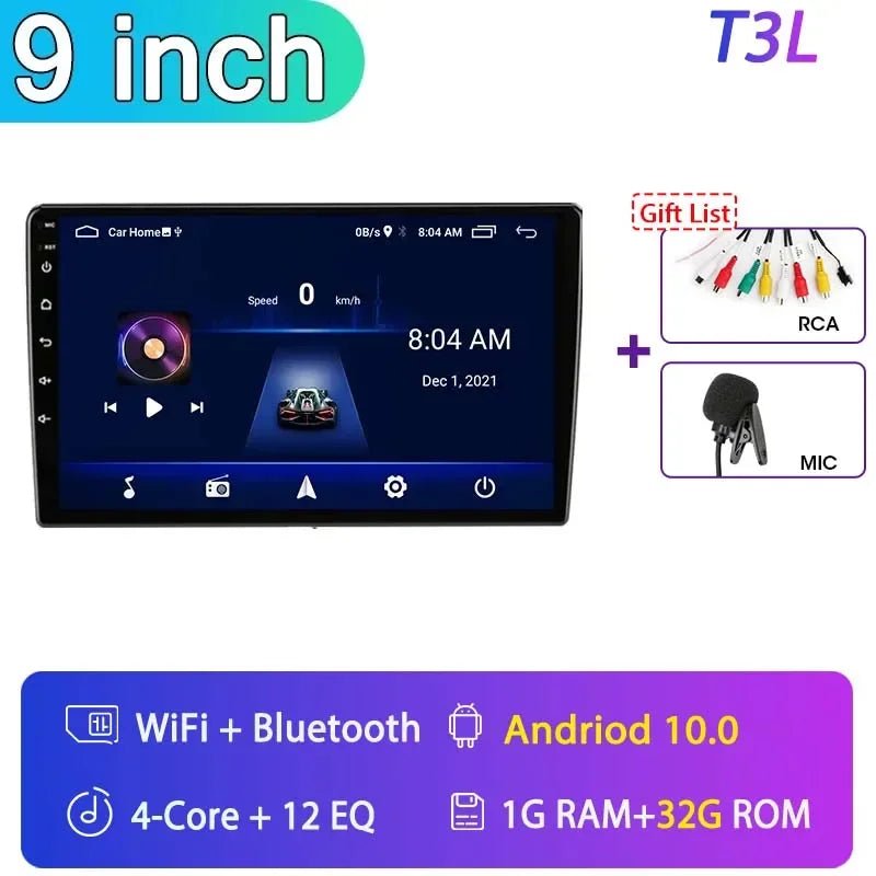 Android 12 Universal Car Radio for Nissan Kia Honda Toyota VW Multimedia Video Player - Loja Manuel Coelho