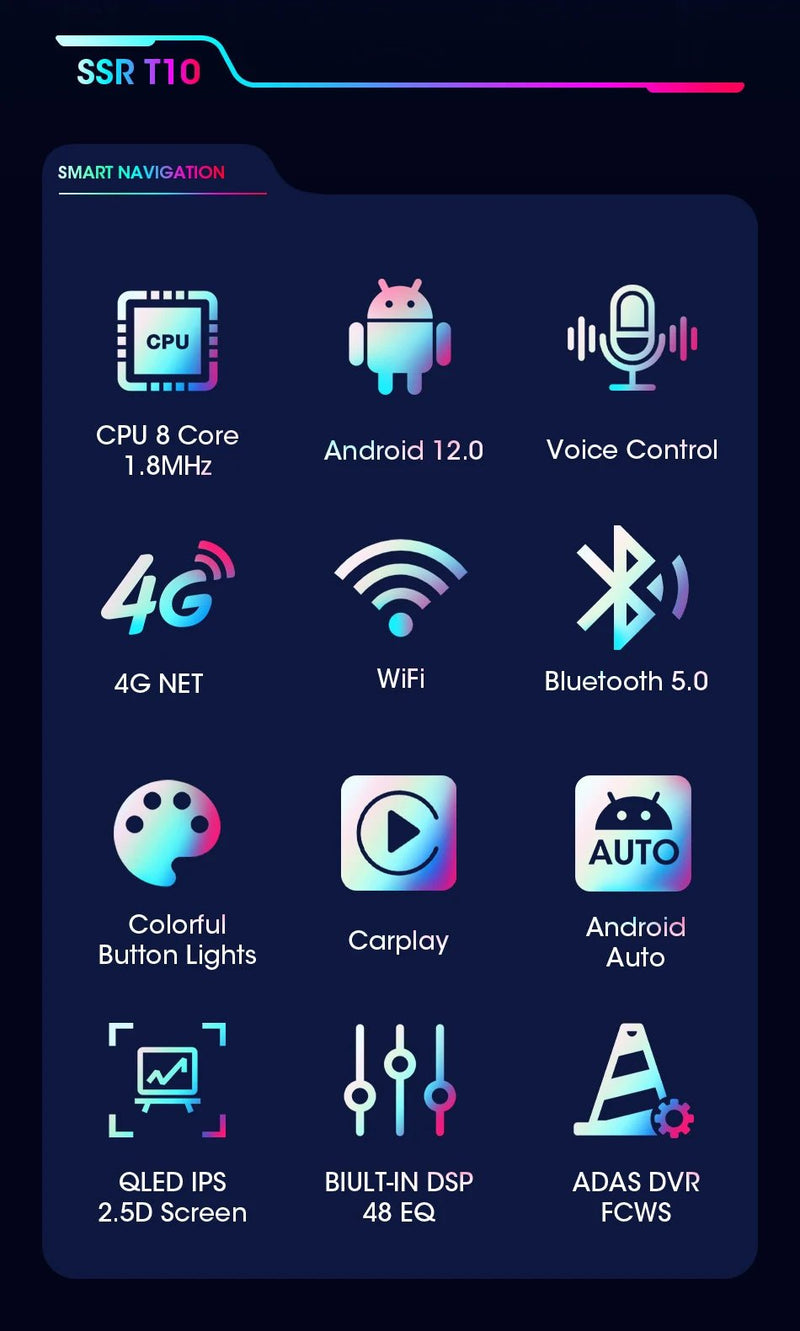 Android 12 Universal Car Radio for Nissan Kia Honda Toyota VW Multimedia Video Player - Loja Manuel Coelho