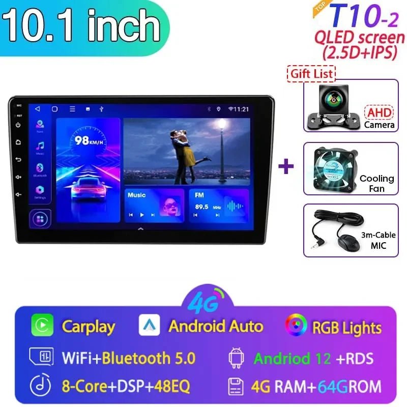 Android 12 Universal Car Radio for Nissan Kia Honda Toyota VW Multimedia Video Player - Loja Manuel Coelho