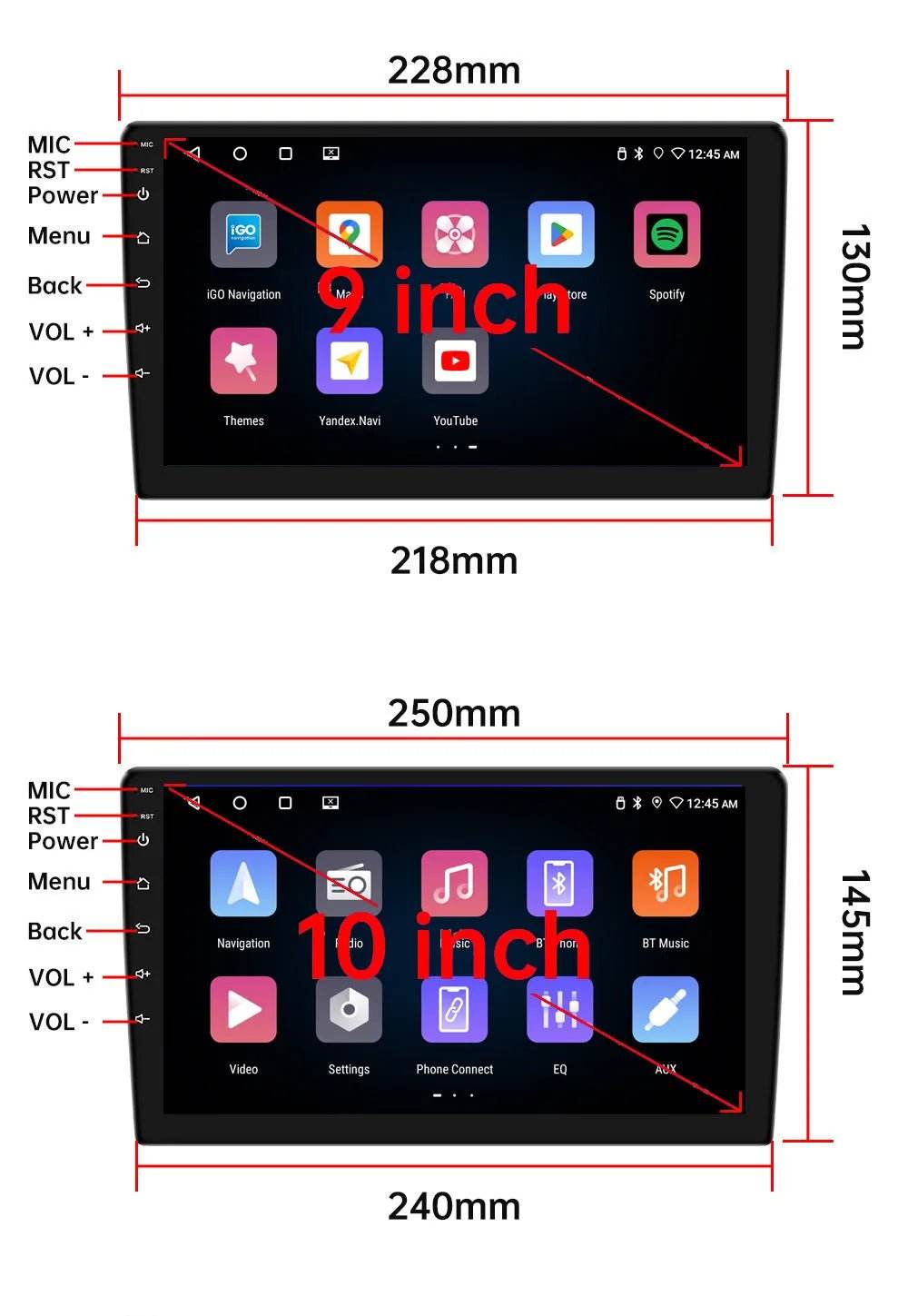 Android 13 4G Multimedia Carplay GPS Navigation - Loja Manuel Coelho