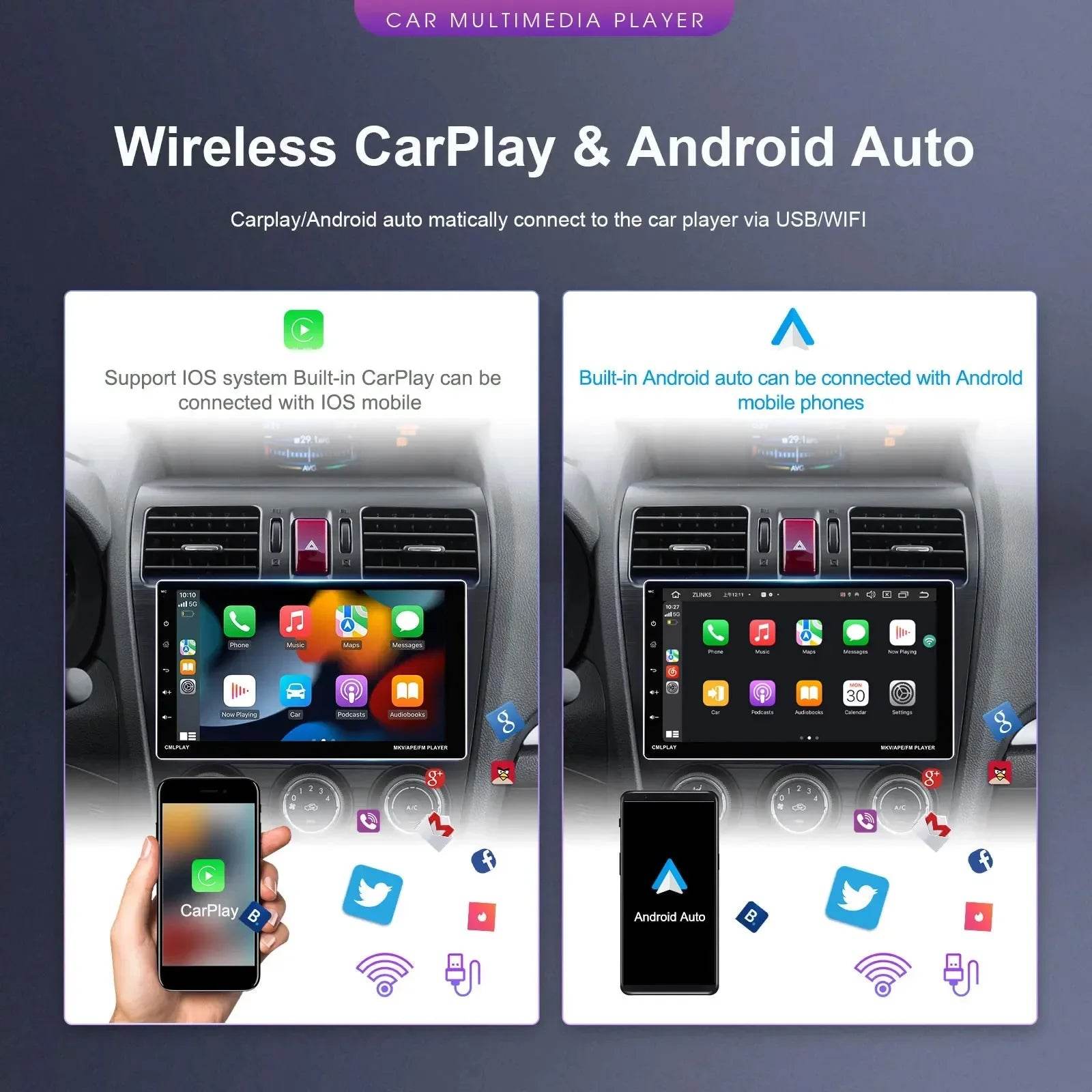 Android 13 4G Multimedia Carplay GPS Navigation - Loja Manuel Coelho
