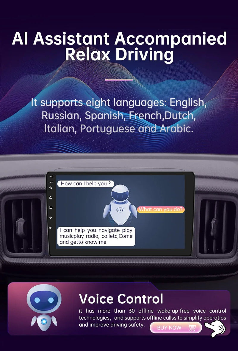 Android 13 4G 64G Multimedia Car Radio Carplay Auto Player GPS Navigation - Loja Manuel Coelho