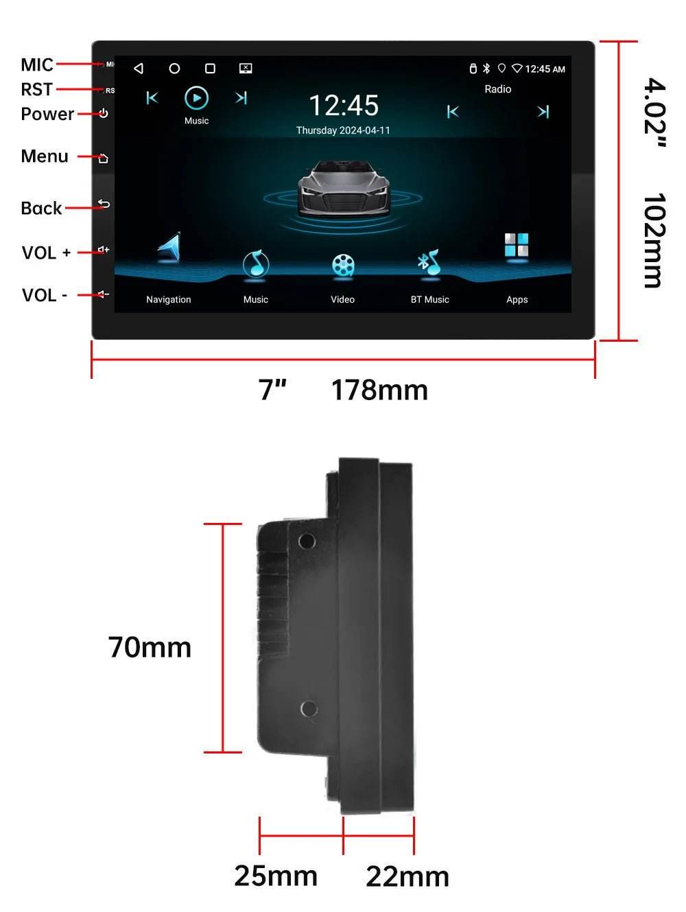 Android 13 4G Multimedia Carplay GPS Navigation - Loja Manuel Coelho