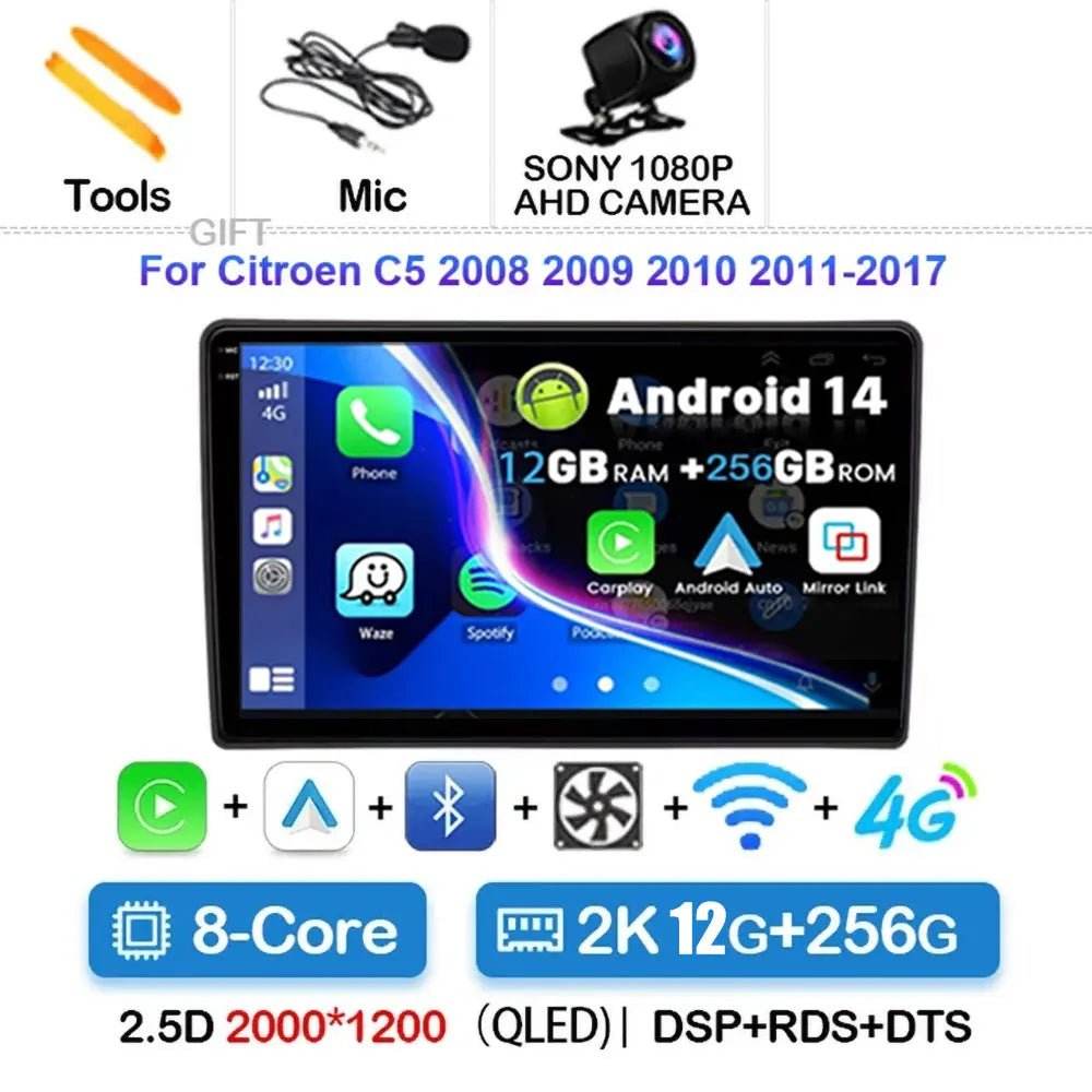 Android 15 Car Radio for Citroen C5 (2009-2015) - Loja Manuel Coelho