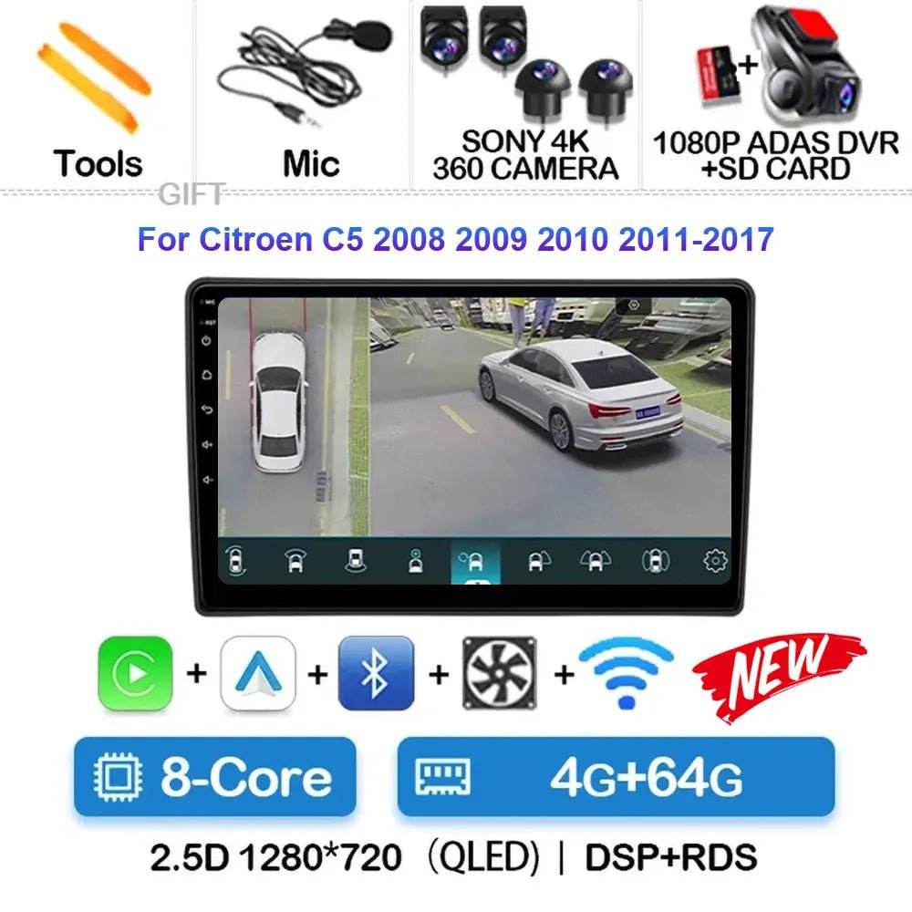 Android 15 Car Radio for Citroen C5 (2009-2015) - Loja Manuel Coelho