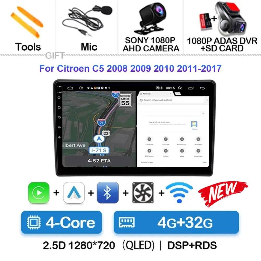 Android 15 Car Radio for Citroen C5 (2009-2015) - Loja Manuel Coelho