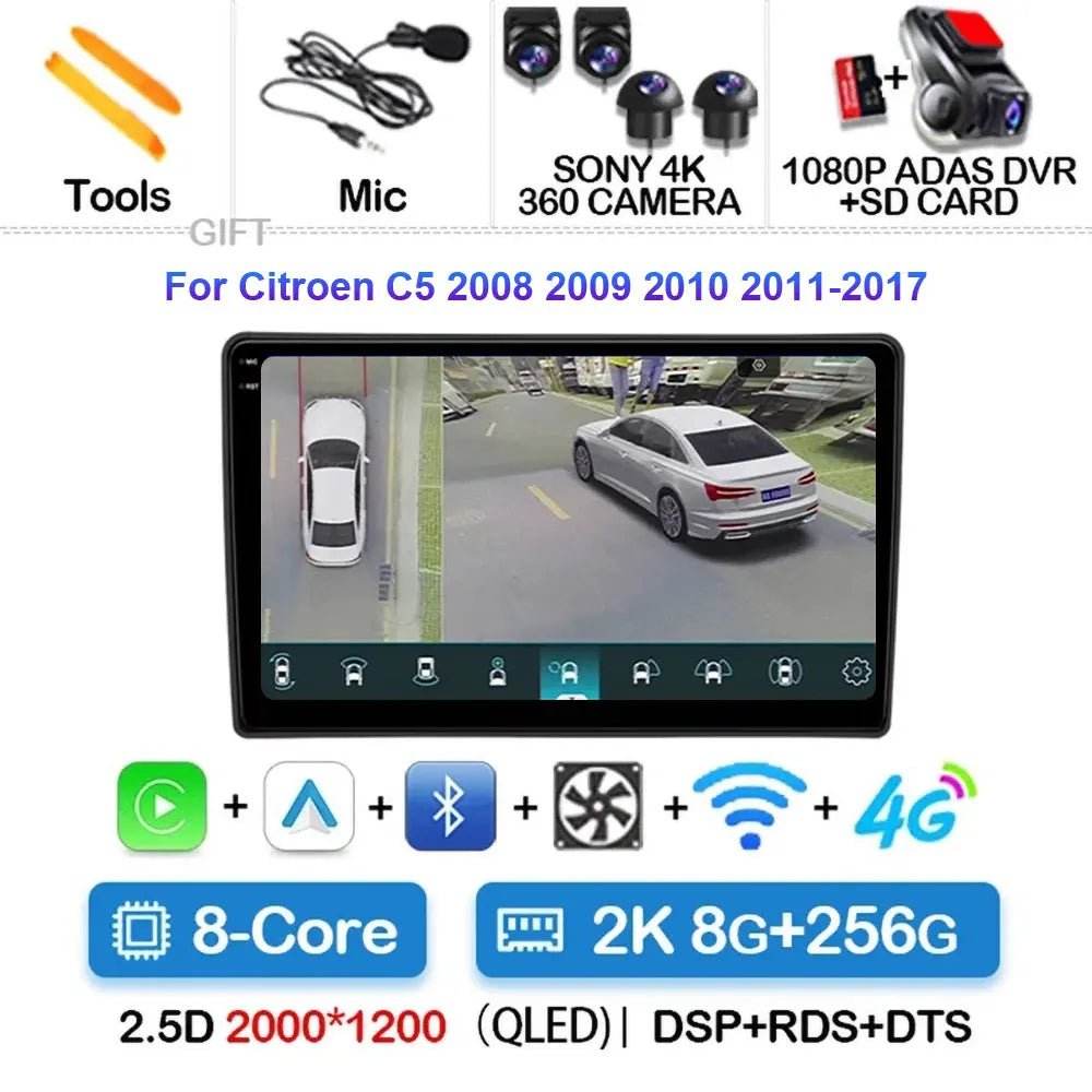 Android 15 Car Radio for Citroen C5 (2009-2015) - Loja Manuel Coelho