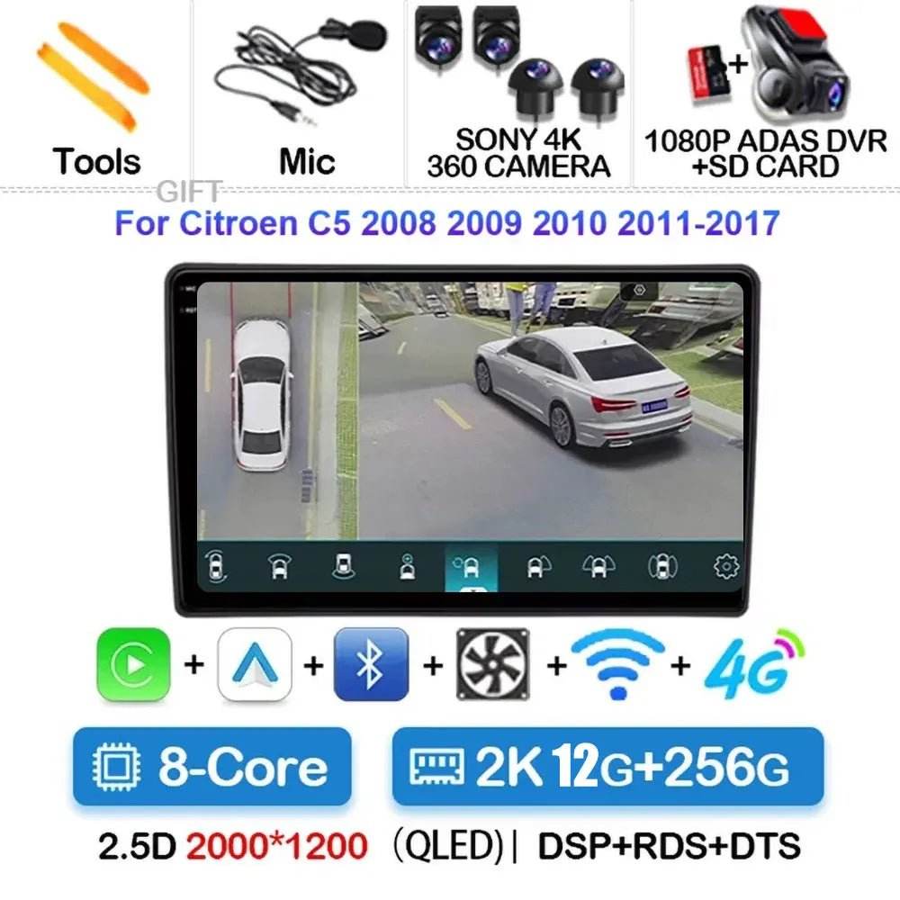 Android 15 Car Radio for Citroen C5 (2009-2015) - Loja Manuel Coelho