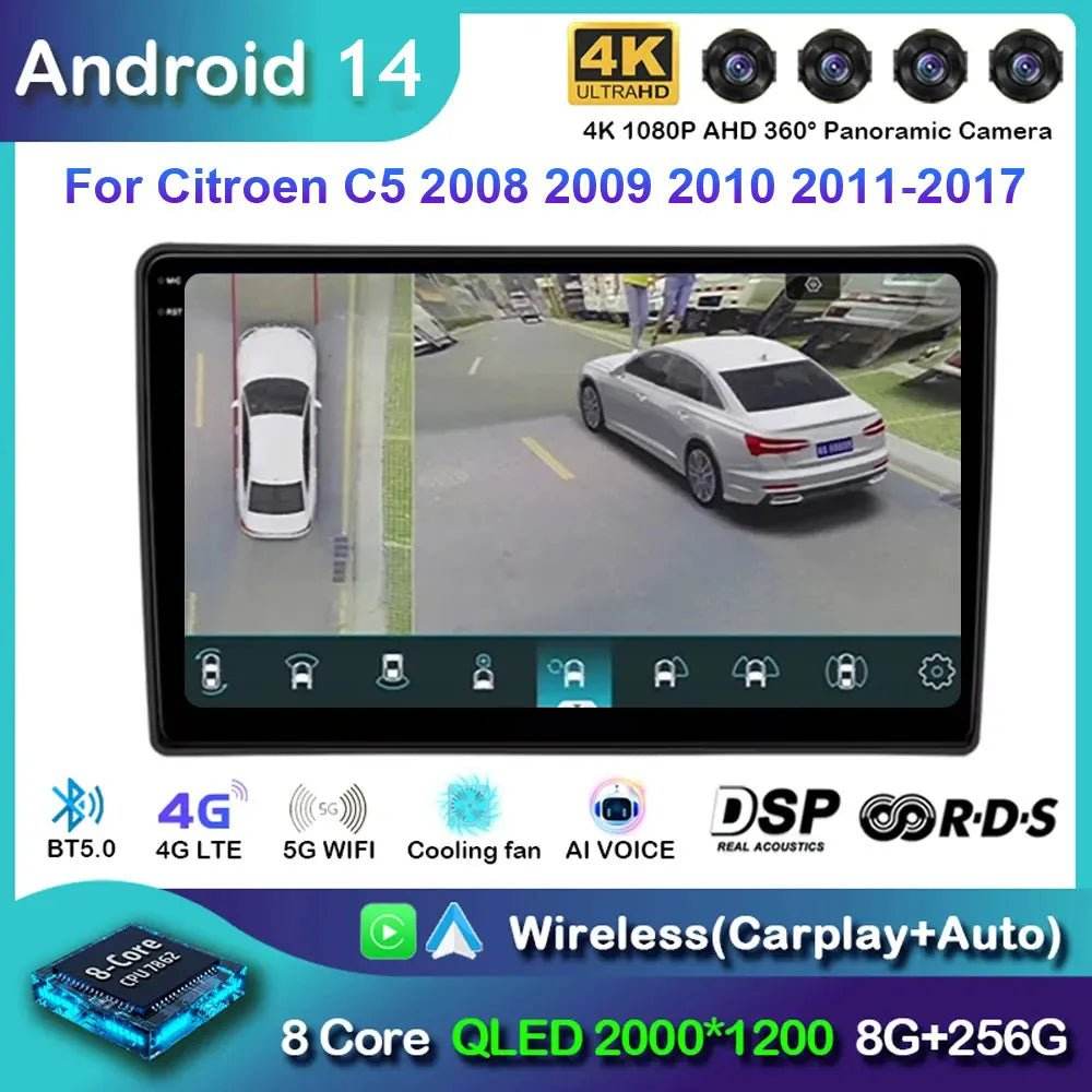 Android 15 Car Radio for Citroen C5 (2009-2015) - Loja Manuel Coelho