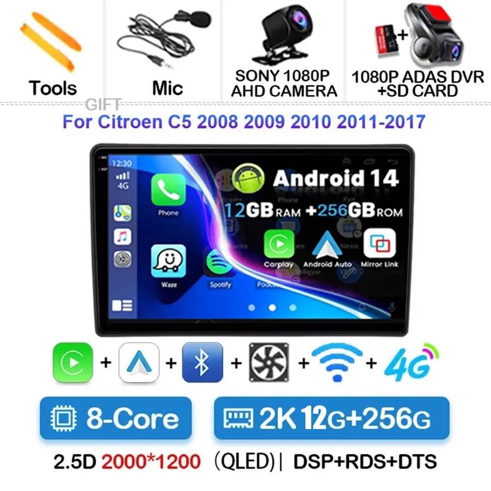 Android 15 Car Radio for Citroen C5 (2009-2015) - Loja Manuel Coelho