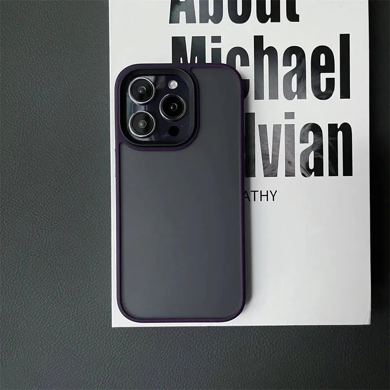 Armor Shockproof Hybrid Case for iPhone 15 14 16 Pro Max Matte Back Cover - Loja Manuel Coelho