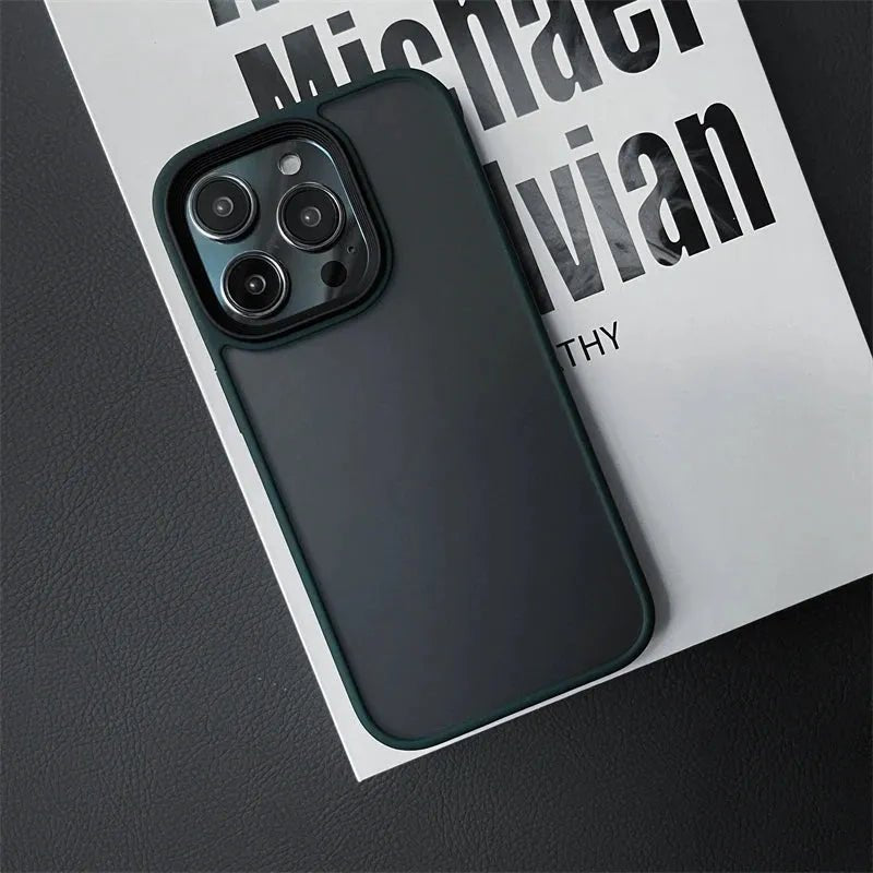 Armor Shockproof Hybrid Case for iPhone 15 14 16 Pro Max Matte Back Cover - Loja Manuel Coelho