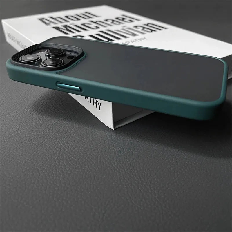 Armor Shockproof Hybrid Case for iPhone 15 14 16 Pro Max Matte Back Cover - Loja Manuel Coelho