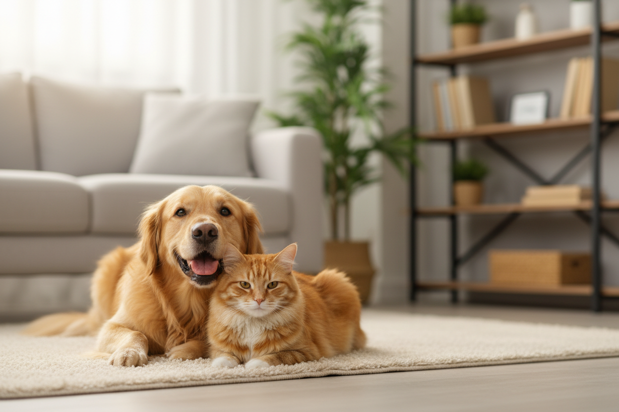 Banner com cão e gato