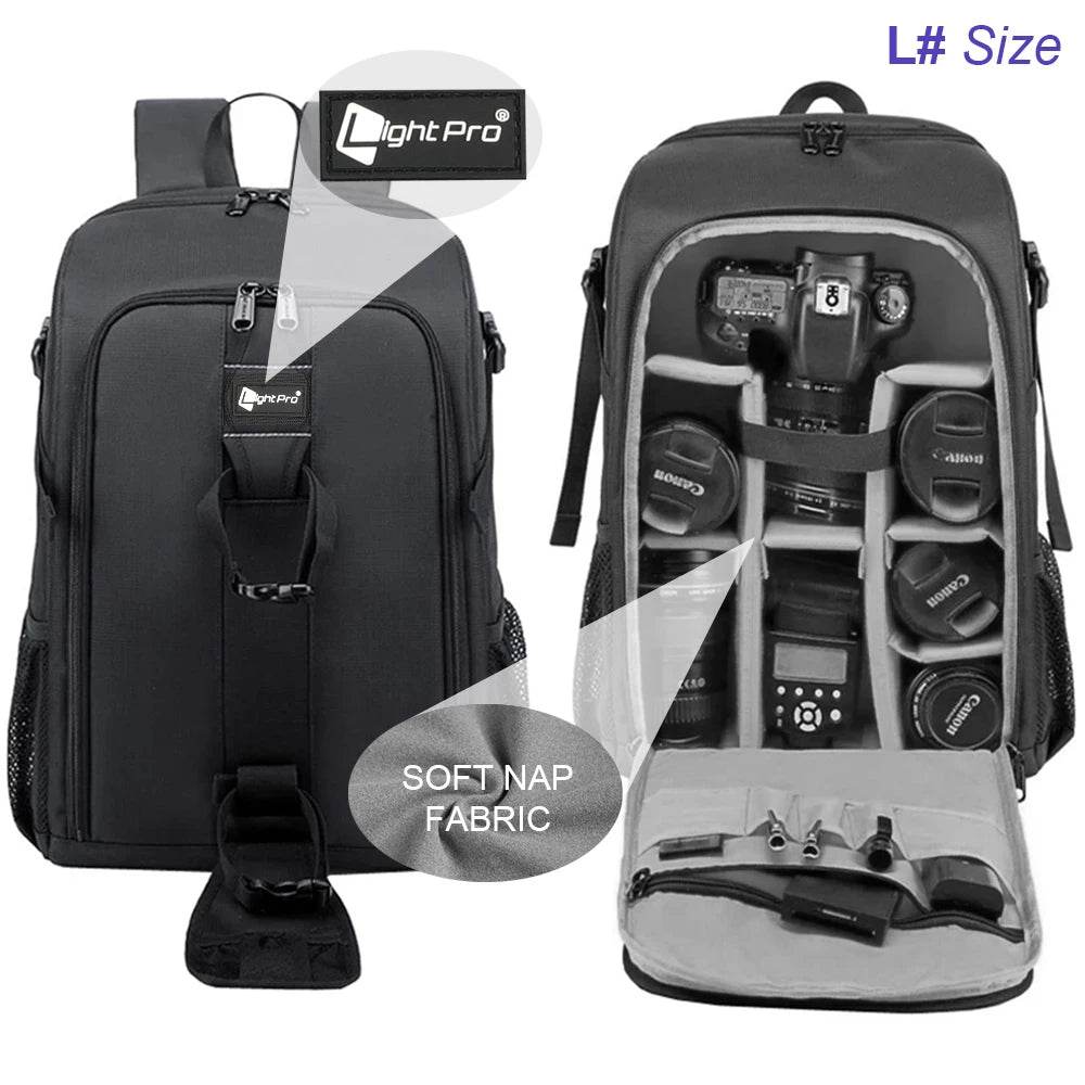 Big Capacity Waterproof Camera Backpack | ightpro TS39 - Loja Manuel Coelho