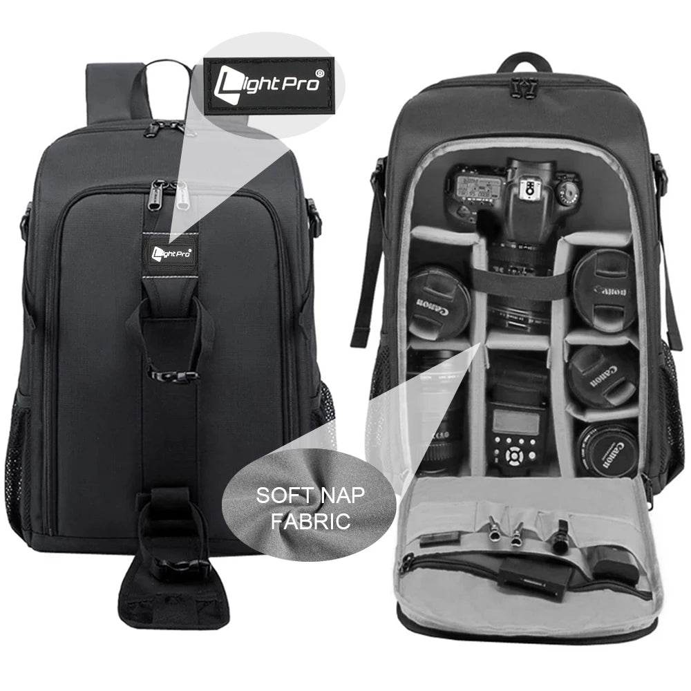 Big Capacity Waterproof Camera Backpack | ightpro TS39 - Loja Manuel Coelho