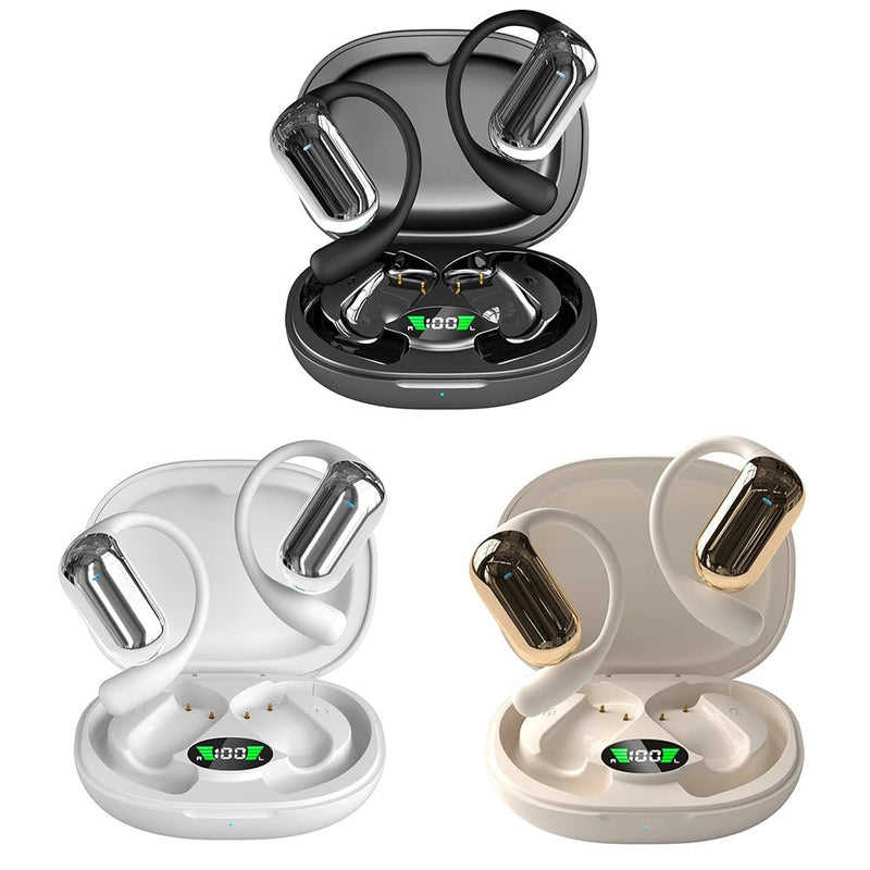 BT 5.3 AI Translation Earbuds with Ear Hook Translator Headphones - Loja Manuel Coelho