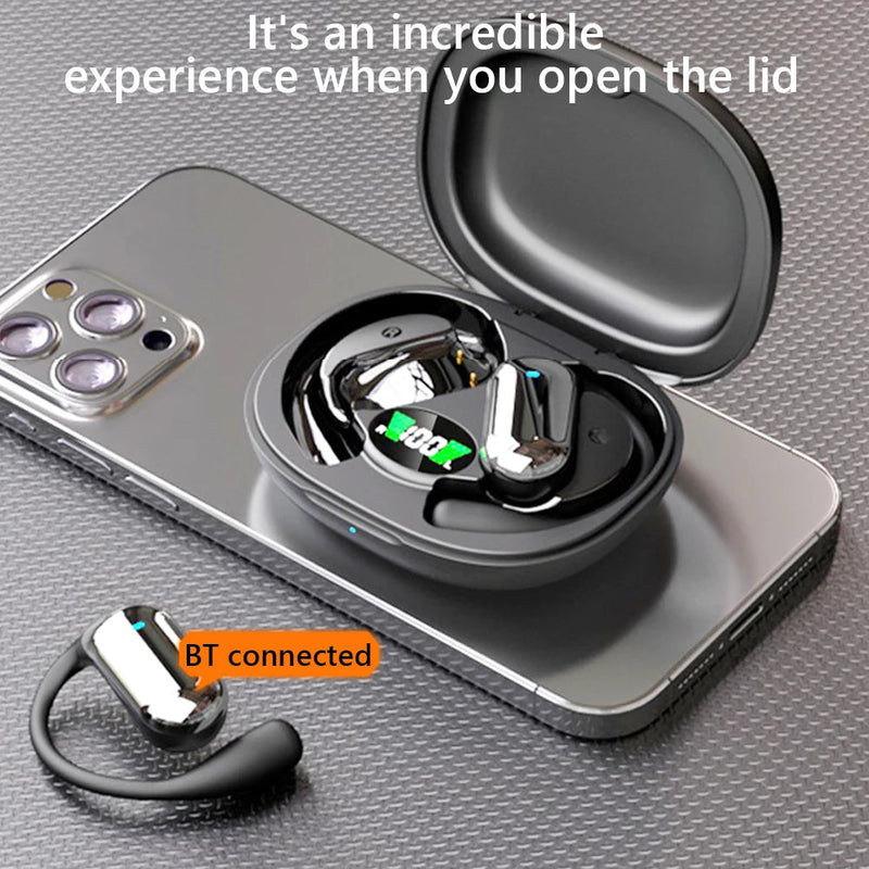 BT 5.3 AI Translation Earbuds with Ear Hook Translator Headphones - Loja Manuel Coelho
