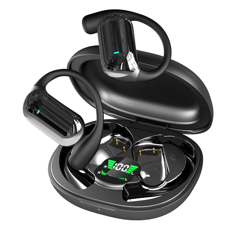 BT 5.3 AI Translation Earbuds with Ear Hook Translator Headphones - Loja Manuel Coelho