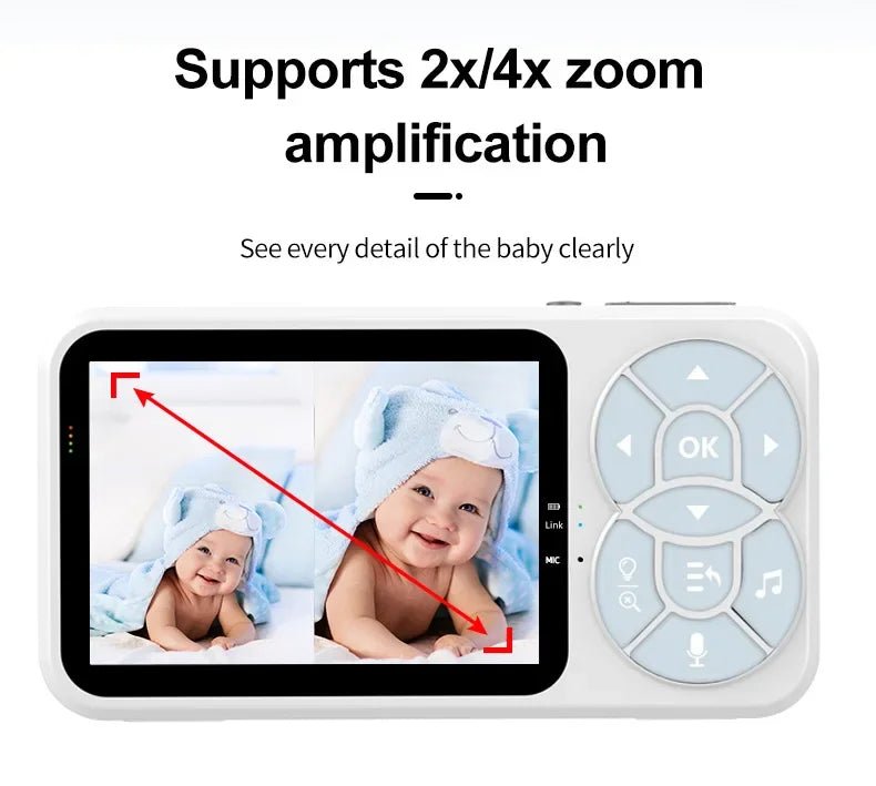 C4L 2X/4X Zoom Wireless Baby Monitor 3.5 Inch Digital Child Safety Caregiver - Loja Manuel Coelho