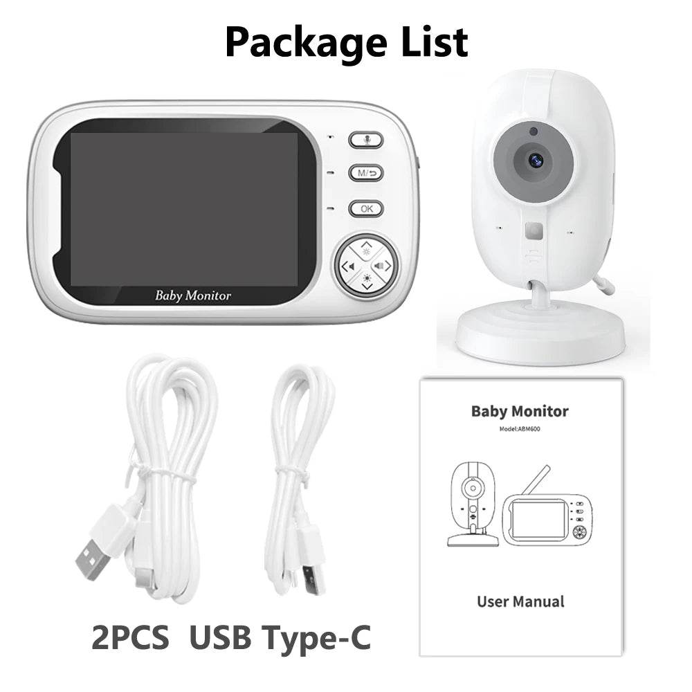 Cdycam New 3.5 inch Wireless Video Baby Monitor Night Vision Temperature Monitoring - Loja Manuel Coelho