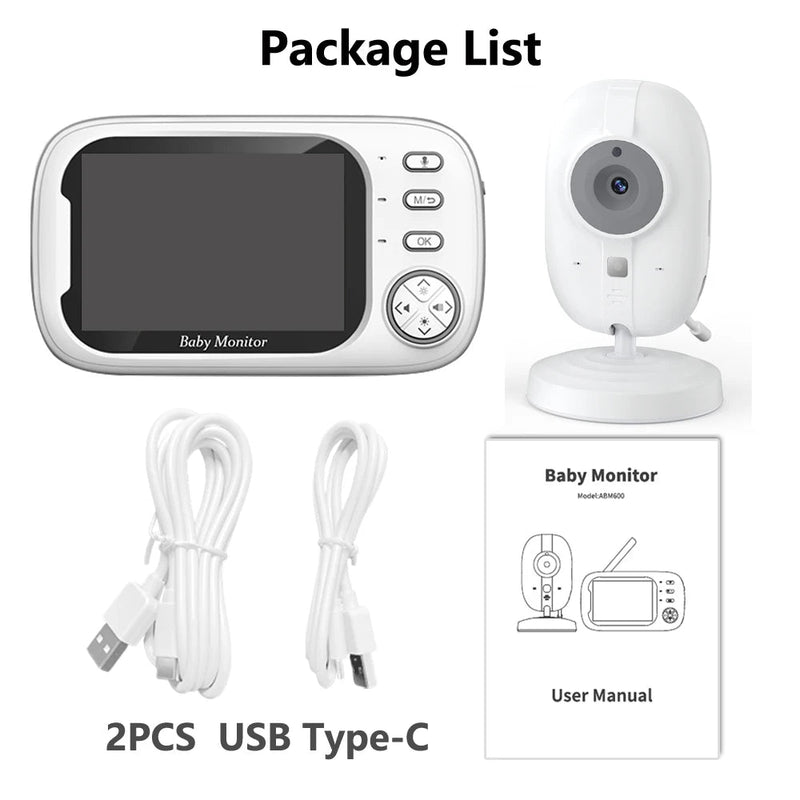 Cdycam New 3.5 inch Wireless Video Baby Monitor Night Vision Temperature Monitoring - Loja Manuel Coelho