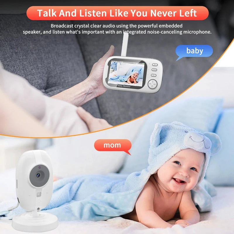Cdycam New 3.5 inch Wireless Video Baby Monitor Night Vision Temperature Monitoring - Loja Manuel Coelho