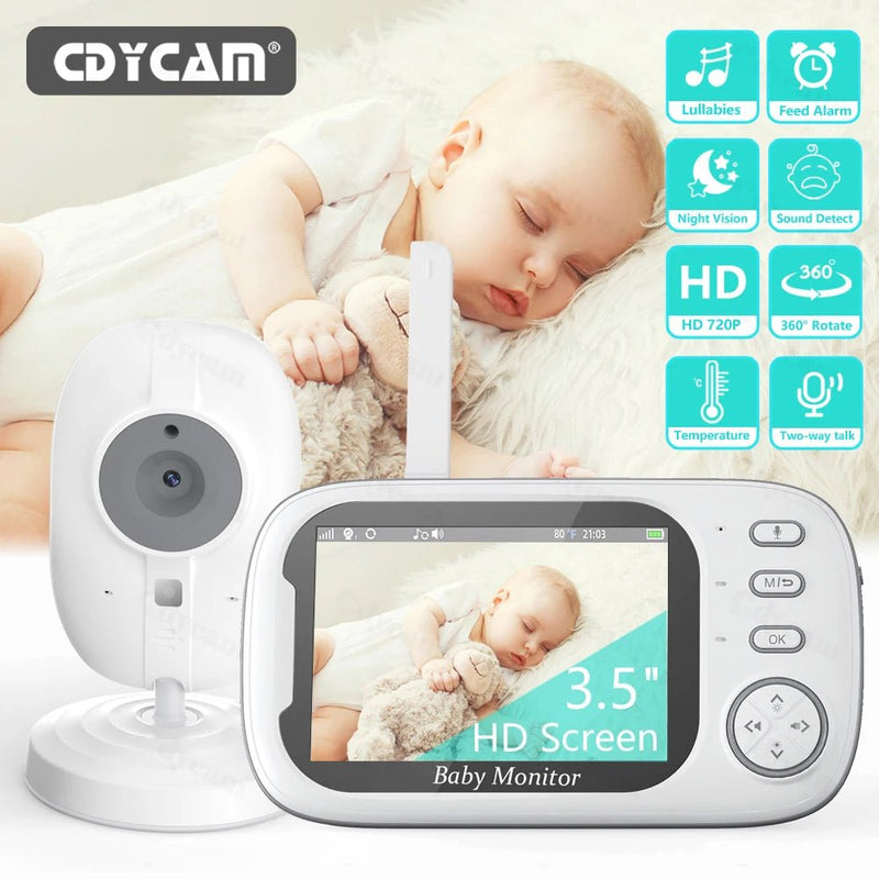 Cdycam New 3.5 inch Wireless Video Baby Monitor Night Vision Temperature Monitoring - Loja Manuel Coelho