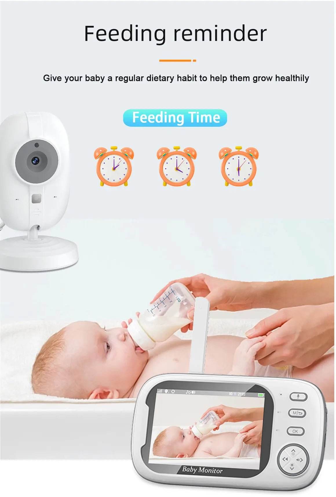 Cdycam New 3.5 inch Wireless Video Baby Monitor Night Vision Temperature Monitoring - Loja Manuel Coelho