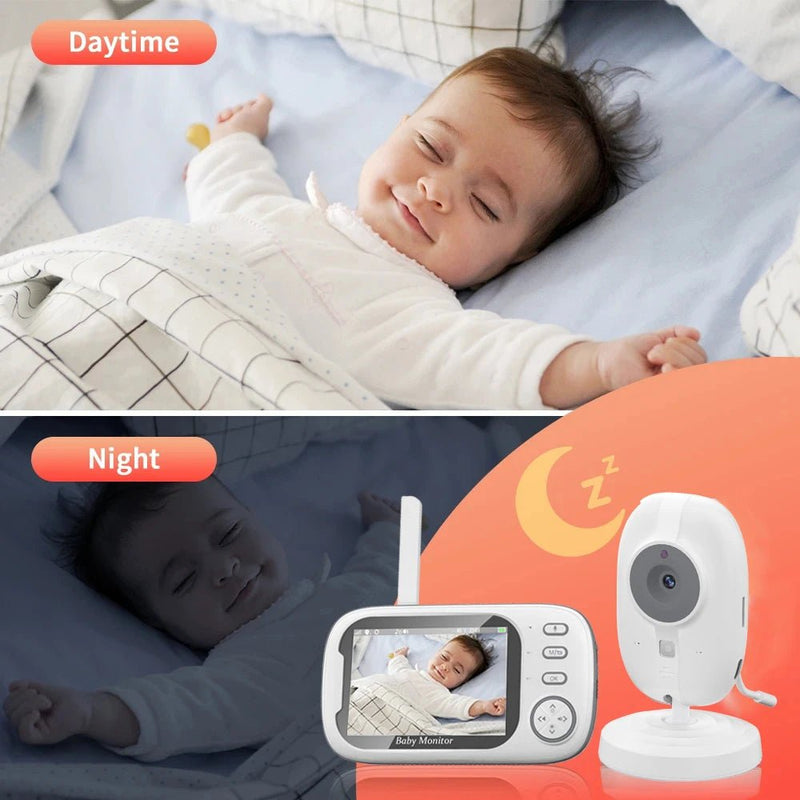 Cdycam New 3.5 inch Wireless Video Baby Monitor Night Vision Temperature Monitoring - Loja Manuel Coelho