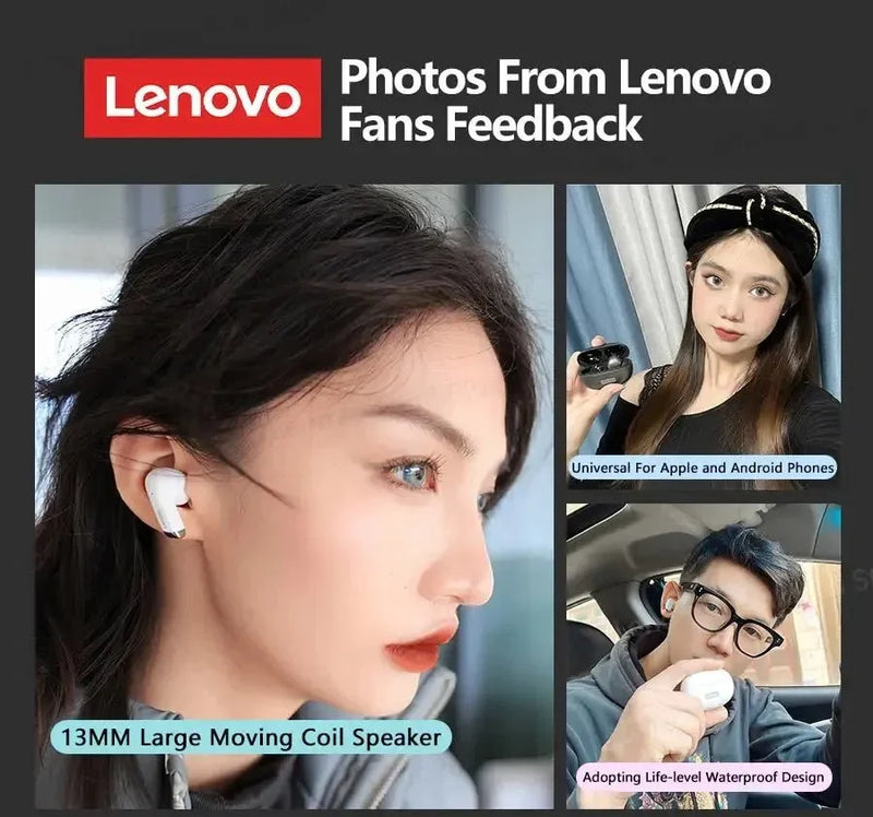 Choice Lenovo LP5 Wireless Bluetooth Earbuds HiFi Music Earphones Headphones | Loja Manuel Coelho