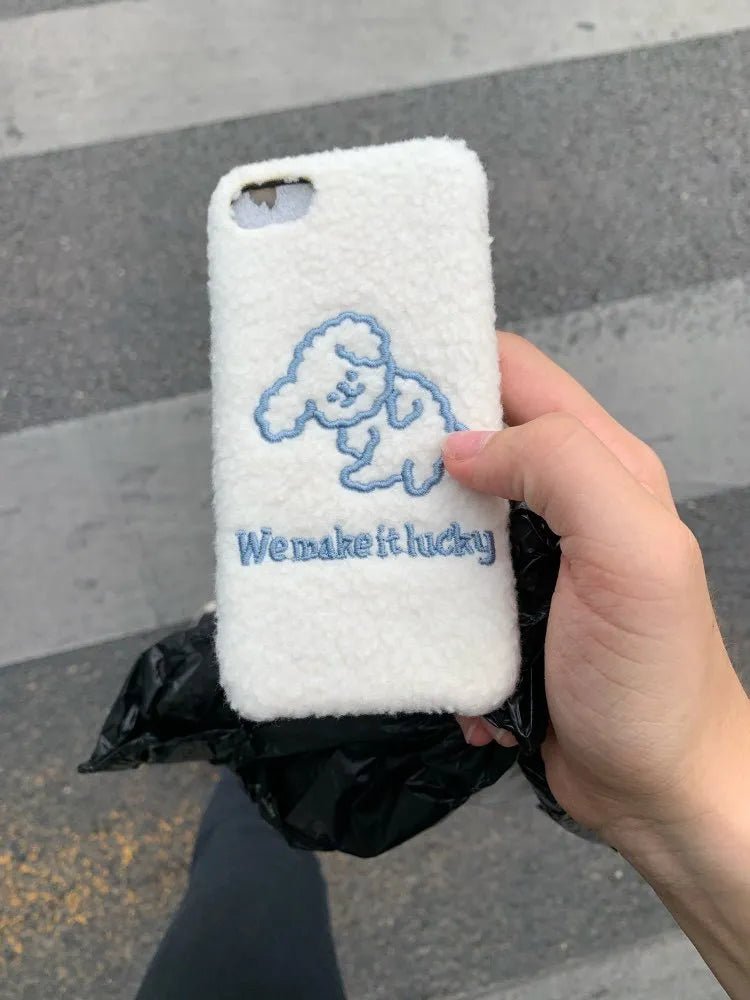 Compatible with Apple, Teddy puppy plush phone case - Loja Manuel Coelho