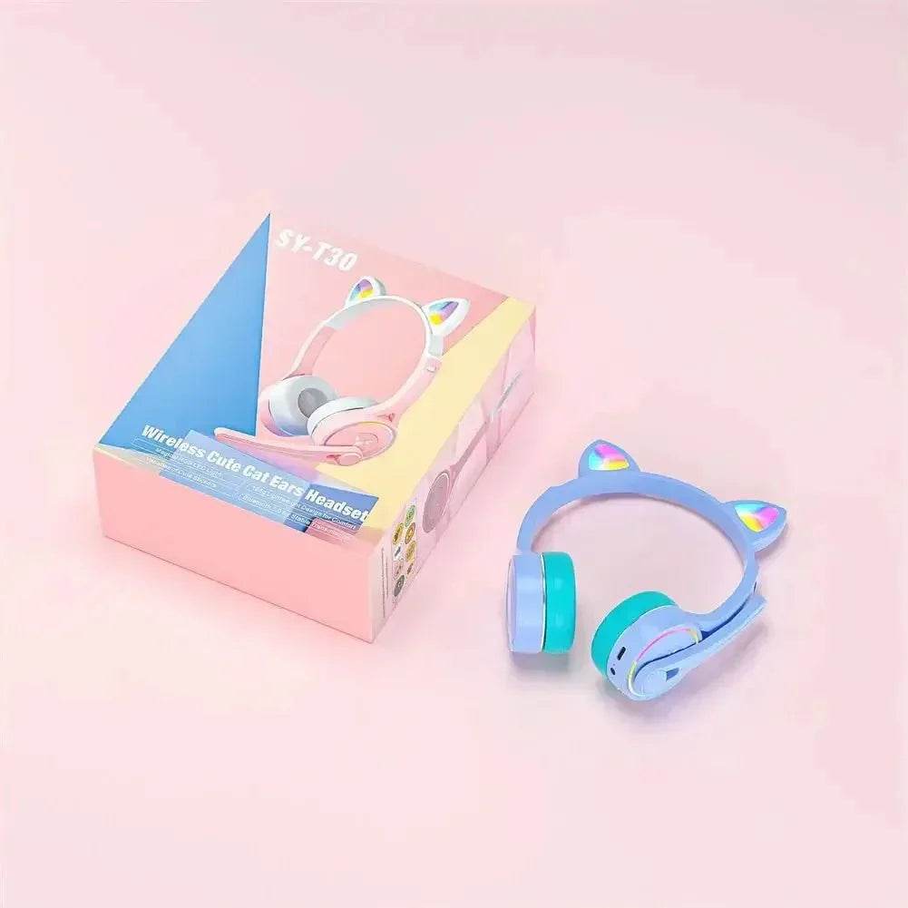 Headphones Cute Cat Ears with LED Flashing - Loja Manuel Coelho