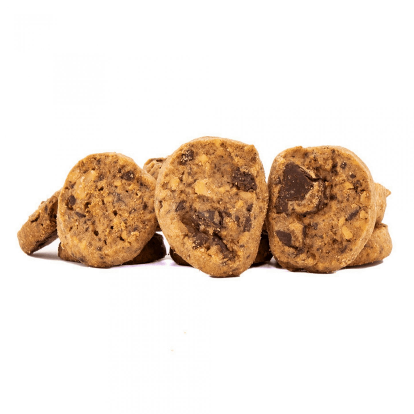 Cookies artesanais portuguesas de nozes e chocolate com pedaços de chocolate e nozes.