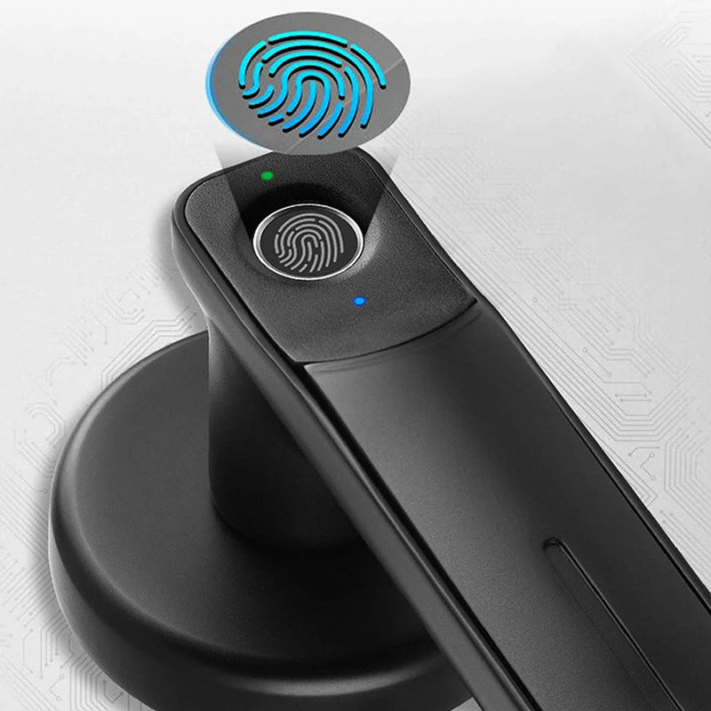 Fingerprint Door Lock Handle USB Rechargeable Anti Theft - Loja Manuel Coelho