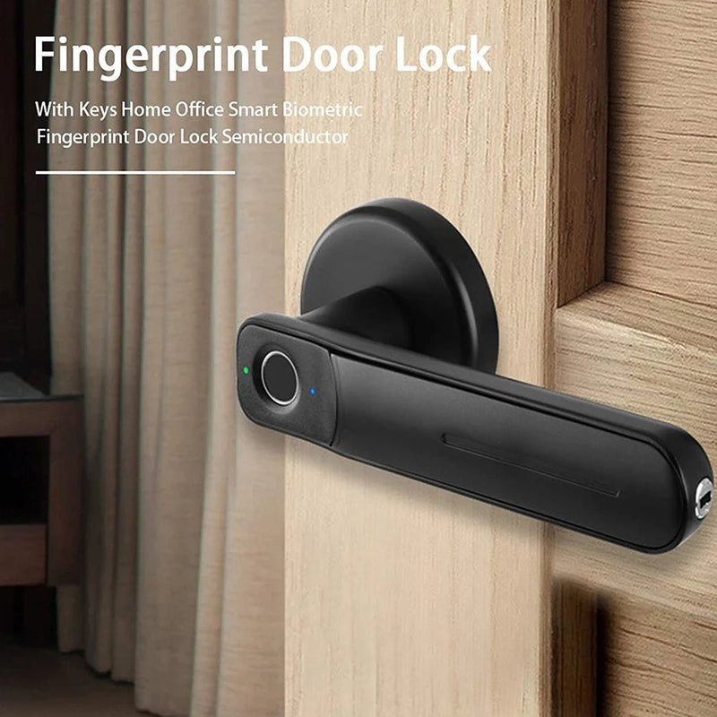 Fingerprint Door Lock Handle USB Rechargeable Anti Theft - Loja Manuel Coelho