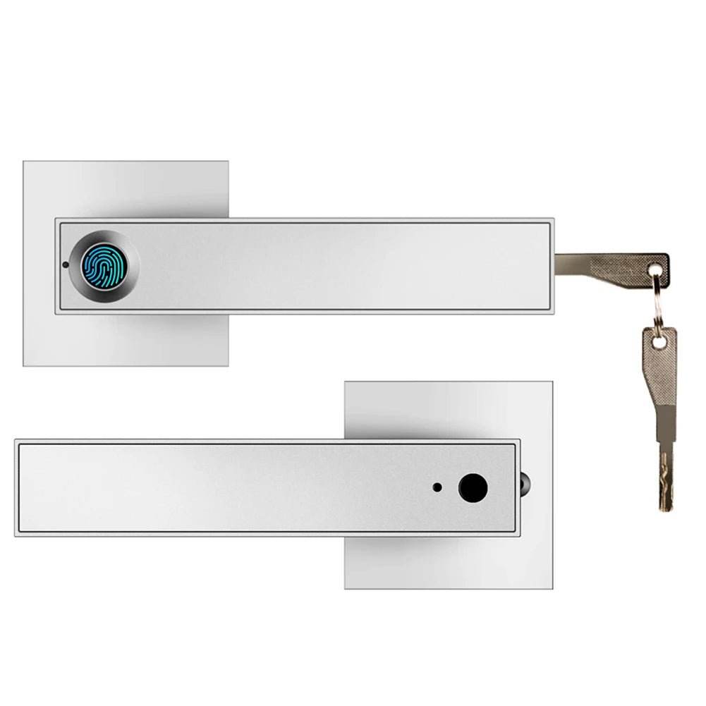 Fingerprint Door Lock Handle USB Rechargeable Anti Theft - Loja Manuel Coelho