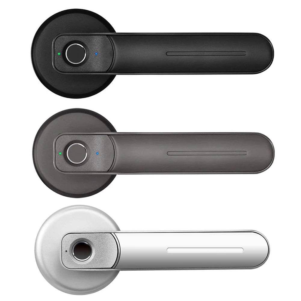 Fingerprint Door Lock Handle USB Rechargeable Anti Theft - Loja Manuel Coelho