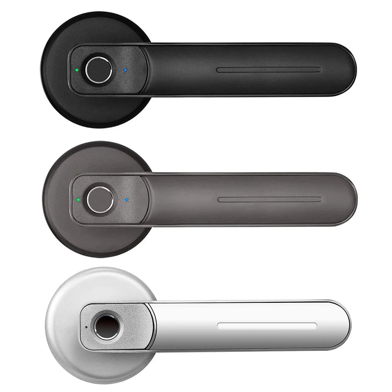 Fingerprint Door Lock Handle USB Rechargeable Anti Theft - Loja Manuel Coelho