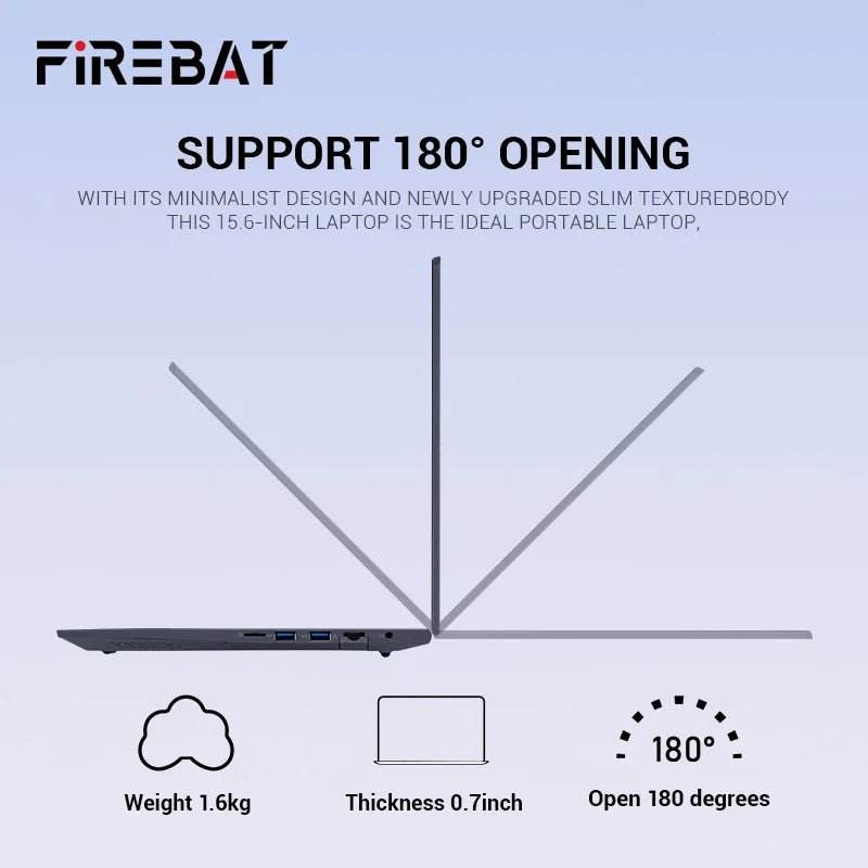 Firebat AT15 Laptop - Intel N150, 16GB RAM, 512GB SSD - Loja Manuel Coelho