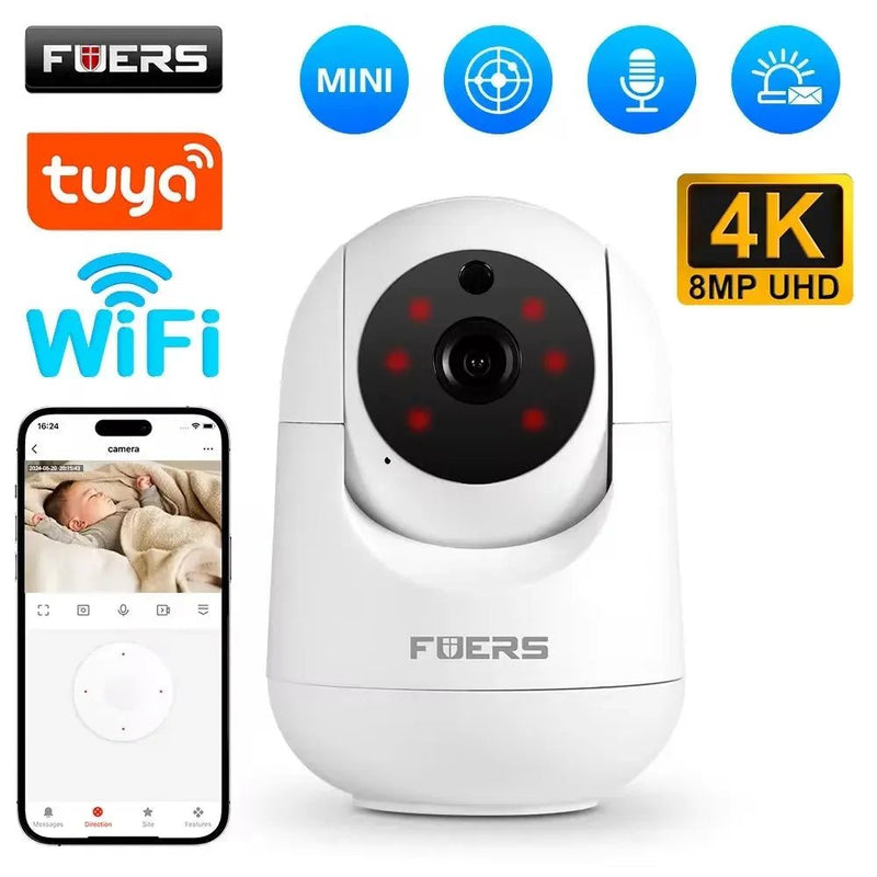 Fuers 5MP WiFi Camera Tuya Smart Home Indoor Wireless IP Surveillance - Loja Manuel Coelho