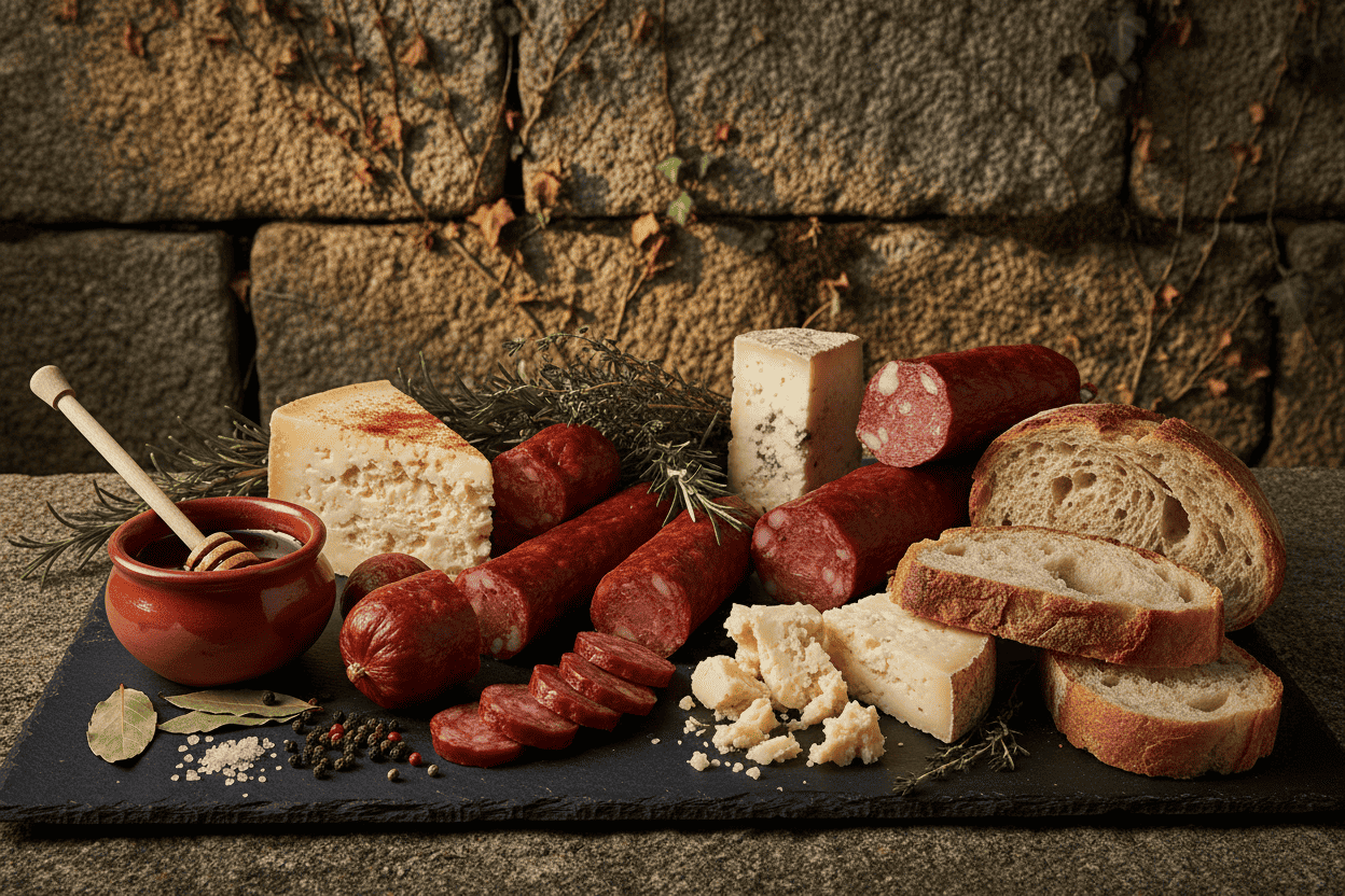  cabaz de oferta de charcutaria e queijo de Ponte de Lima