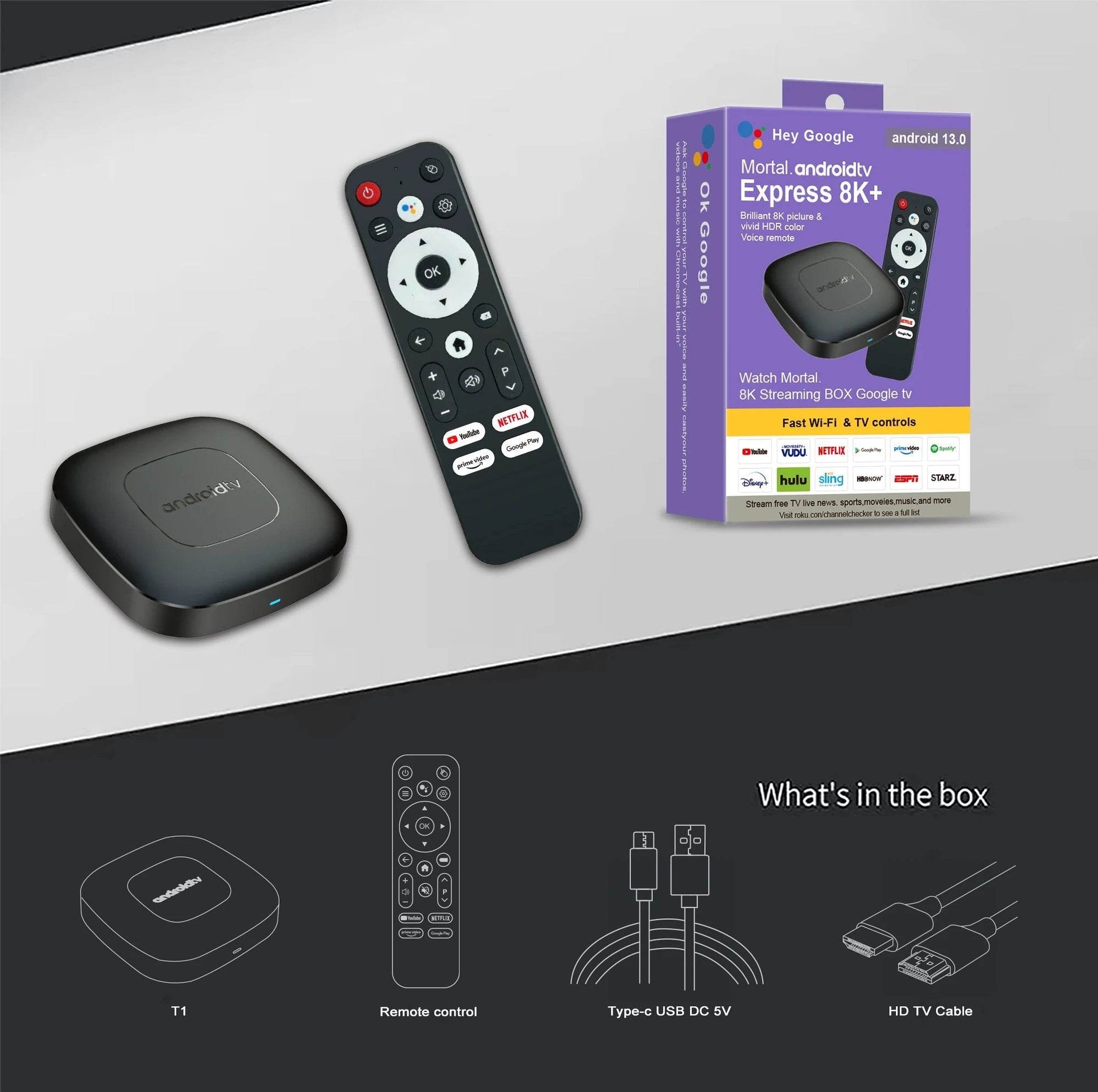 Global Version Mortal T1 Smart TV Box - 4K Streaming - Loja Manuel Coelho