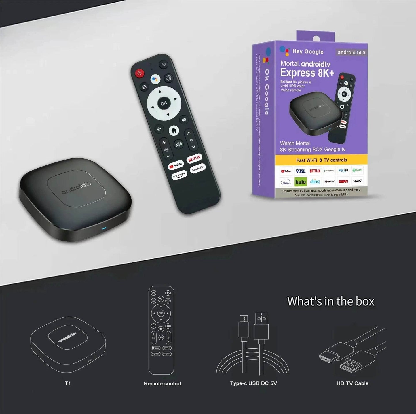 Global Version Mortal T1 Smart TV Box - 4K Streaming - Loja Manuel Coelho
