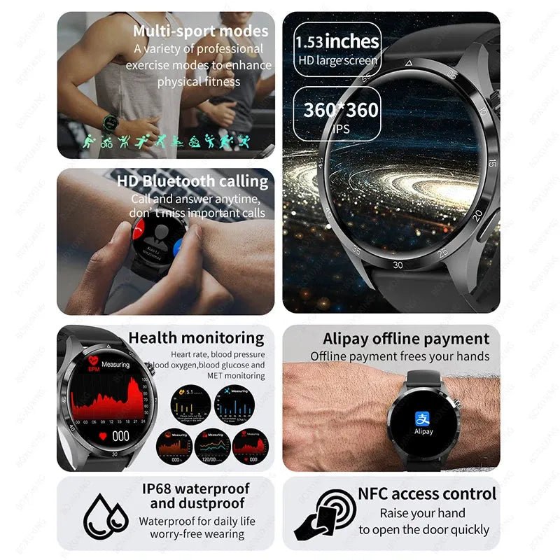 Huawei Xiaomi GT4Pro Smart Watch Men NFC GPS Tracker - Loja Manuel Coelho