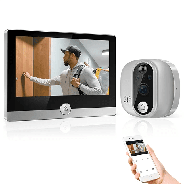 Jeatone Smart WiFi Video Peephole Doorbell Camera - Loja Manuel Coelho