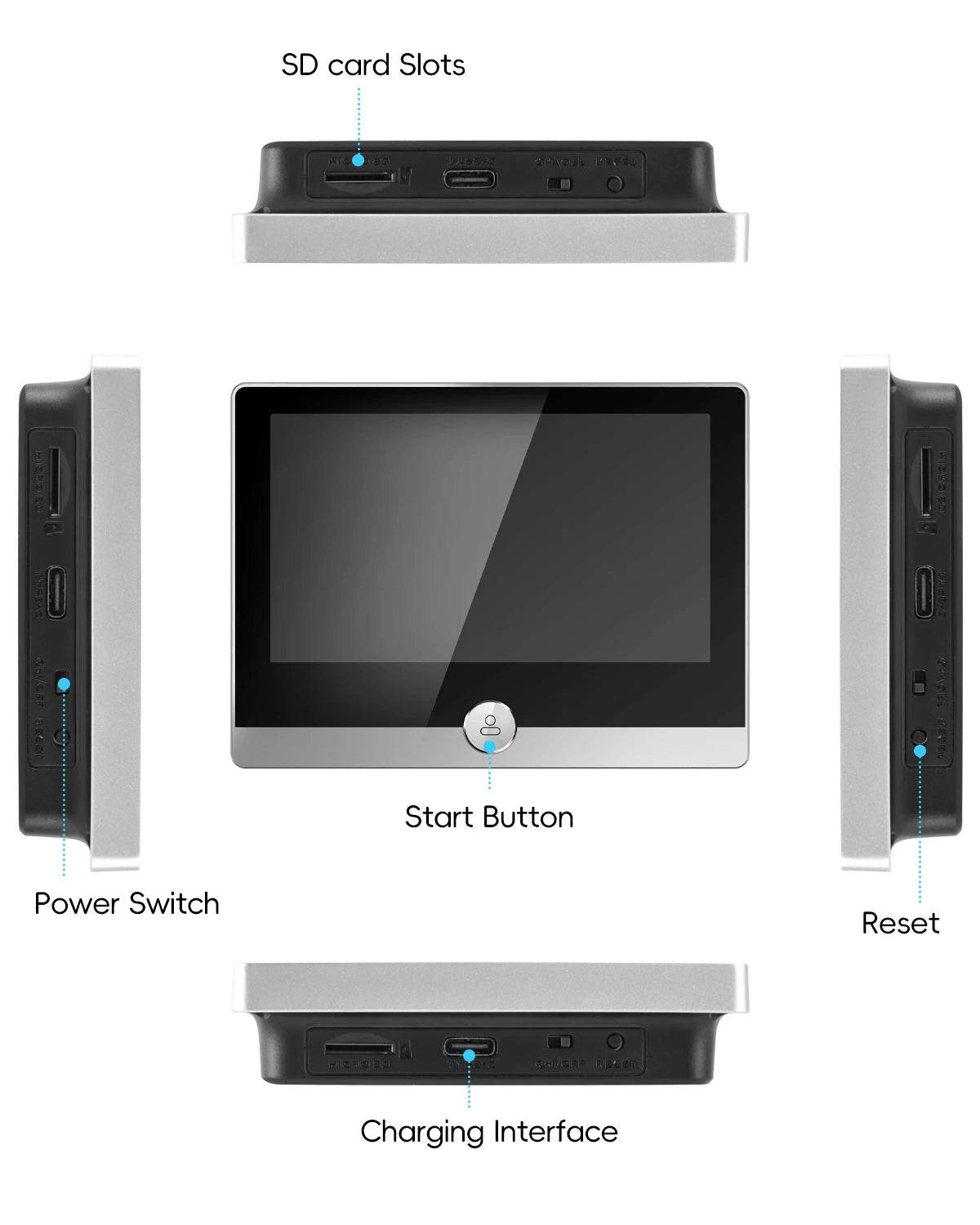 Jeatone Smart WiFi Video Peephole Doorbell Camera - Loja Manuel Coelho