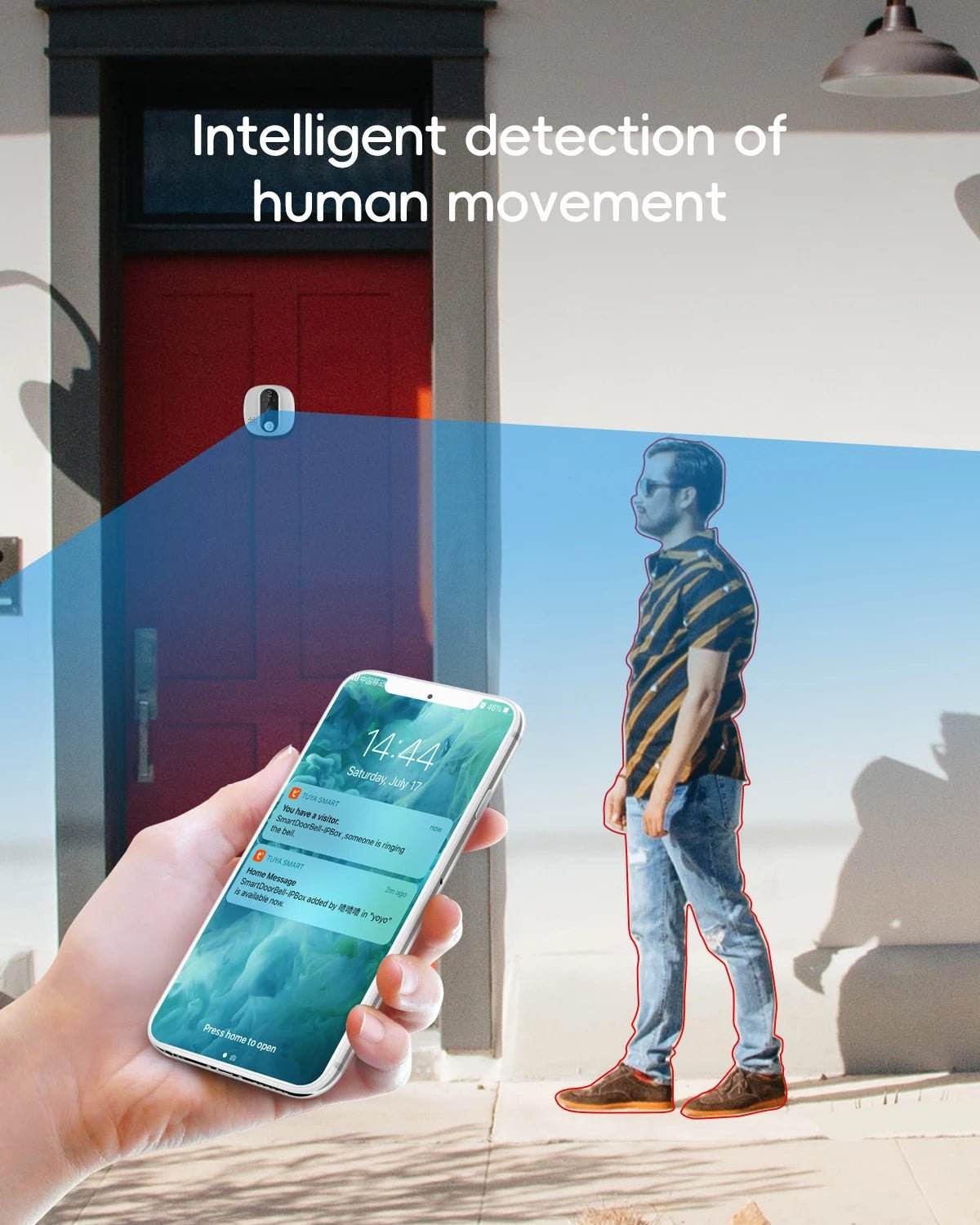 Jeatone Smart WiFi Video Peephole Doorbell Camera - Loja Manuel Coelho